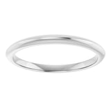 14K White Gold Knife Edge Band Size 7