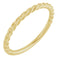14K Yellow Gold 1.7mm Rope Ring Size 7