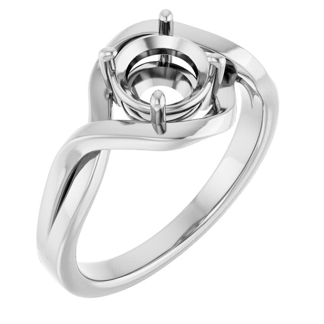 10K White 6.5mm Round Ring Mounting