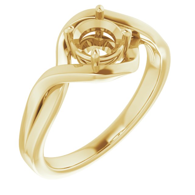 10K Yellow 5.5mm Round Ring Mounting