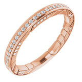 14K Rose Gold 1/5 CTW Natural Diamond Anniversary Band