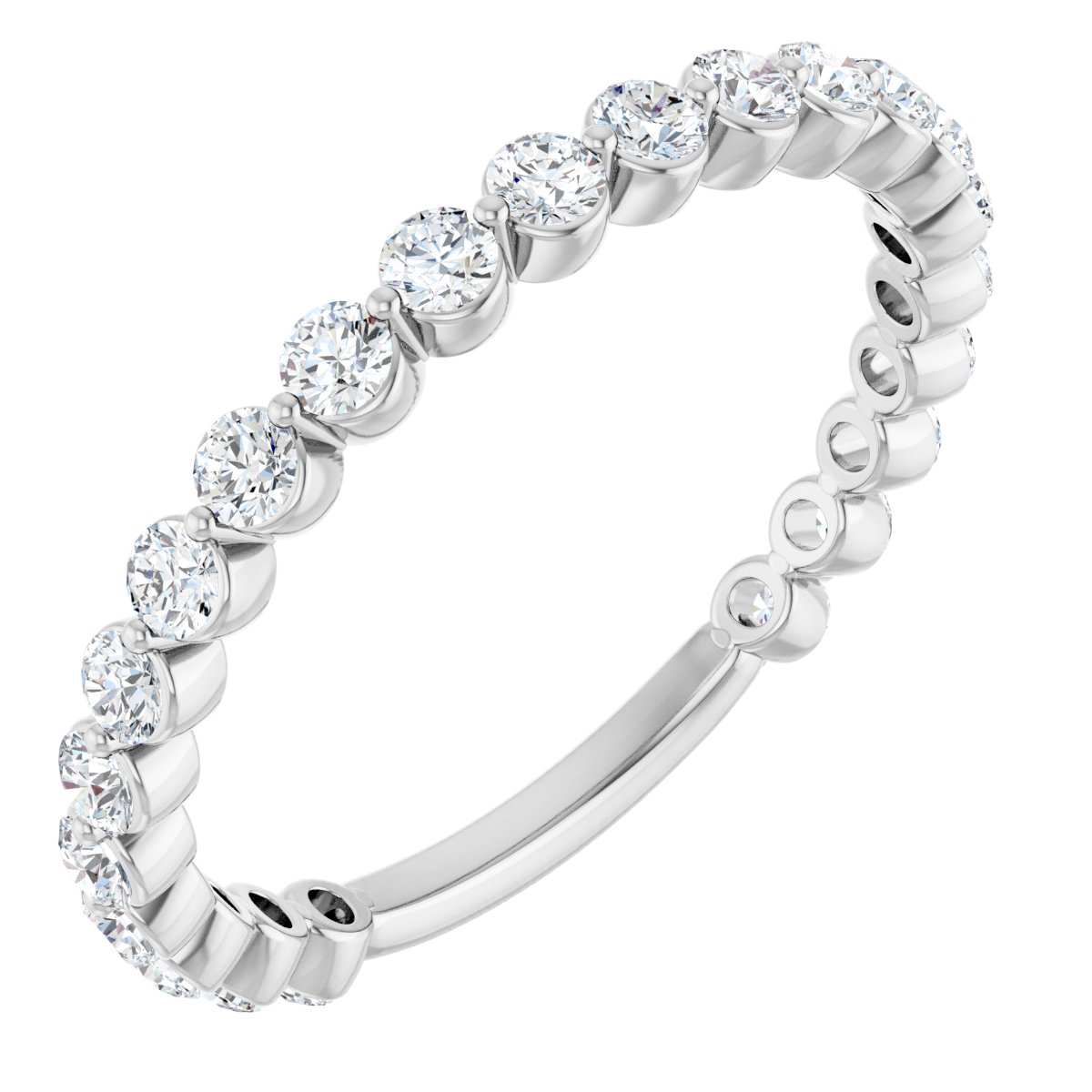14K White Gold 3/4 CTW Lab-Grown Diamond Anniversary Band