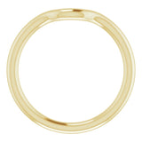18K Yellow Gold Band for 5.2 mm Round Ring