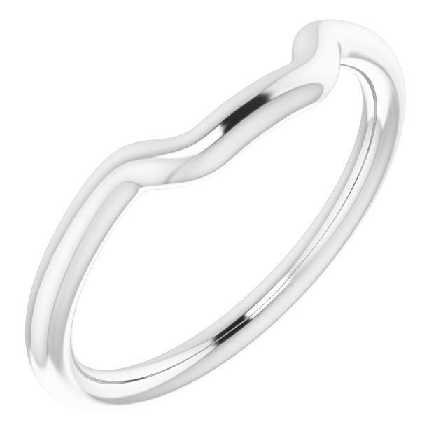 14K White Gold Band for 5 mm Square Ring