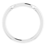 14K White Gold Band for 7.5 mm Square Ring