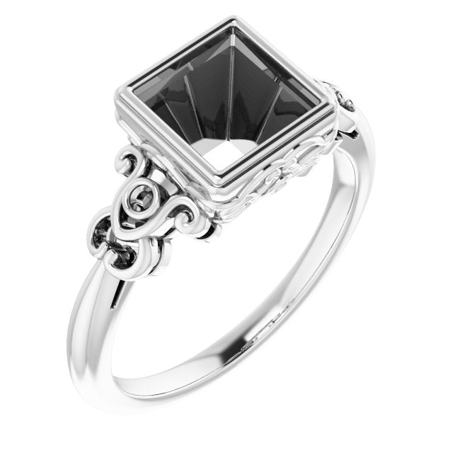 10K X1 White 6.5mm Square Ring Mounting