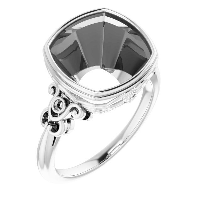 Palladium 11mm Cushion Ring Mounting
