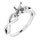 10K White 5.8mm Round Ring Mounting