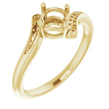 10K Yellow 5.5mm Round Ring Mounting