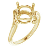14K Yellow 9.4mm Round Ring Mounting