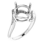10K White 10mm Round Ring Mounting