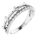 Platinum Stackable Cross Ring Mounting
