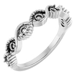 14K White Accented Stackable Ring Mounting