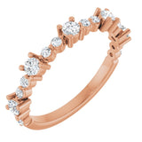 14K Rose 1/2 CTW Natural Diamond Ring