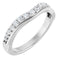 14K White Gold 1/3 CTW Natural Diamond Contour Band