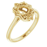 10K Yellow 6mm Round Ring Mounting
