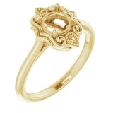 10K Yellow 5.8 mm Round Ring Mounting