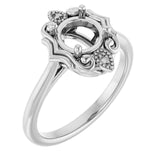 10K White 6.5mm Round Ring Mounting