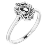 10K White 5.2mm Round Ring Mounting