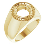 18K Yellow 8.8mm Round Ring Mounting