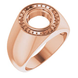14K Rose 8.8mm Round Ring Mounting