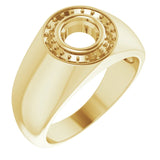 10K Yellow 6mm Round Ring Mounting