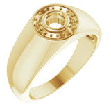 10K Yellow 4.1 mm Round Ring Mounting