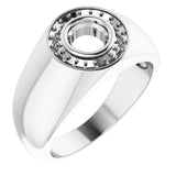 Sterling Silver 5.8mm Round Ring Mounting