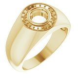 18K Yellow 5.8mm Round Ring Mounting