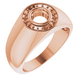 14K Rose 5.5mm Round Ring Mounting