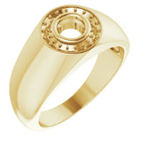 18K Yellow 4.8mm Round Ring Mounting