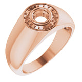 14K Rose 4.8mm Round Ring Mounting