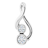 14K White Gold .07 CTW Natural Diamond Hold You Forever® Pendant