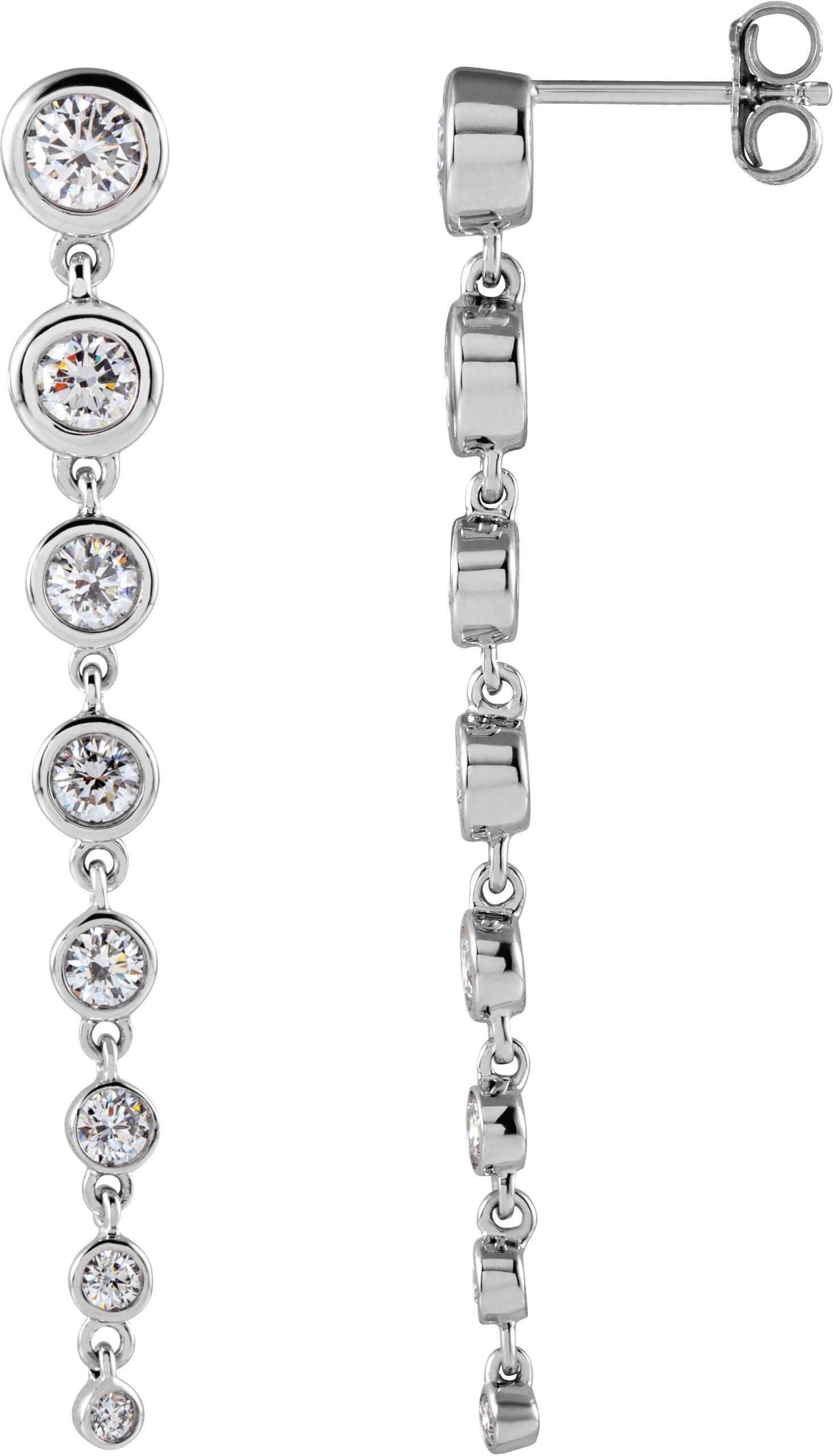 14K White Gold 1 3/4 CTW Lab-Grown Diamond Earrings