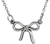 Sterling Silver Tiny Posh® Knotted Bow 16-18" Necklace