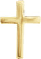 14K Yellow Gold 10mm Cross Single Earring