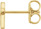 14K Yellow Gold 7.5mm Cross Single Earring