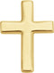14K Yellow Gold 7.5mm Cross Single Earring