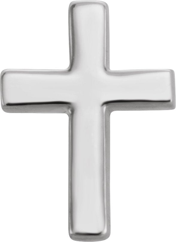 Sterling Silver 7.5mm Cross Single Earring