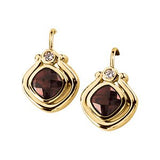 Accented Bezel Set Earrings