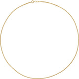14K Yellow Gold 1.3 mm Diamond-Cut Box 18" Chain