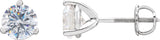 Round 3-Prong Stud Earrings