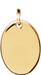 18K Yellow Gold Vermeil Be Posh® Engravable Oval Pendant