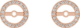 14K Rose Gold 1/8 CTW Natural Diamond Earring Jackets with 5.3 mm ID