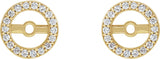 14K Yellow Gold .08 CTW Natural Diamond Earring Jackets with 4.6 mm ID