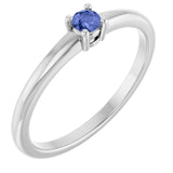 Platinum Natural Tanzanite Ring