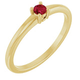 14K Yellow Natural Ruby Ring