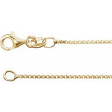 18K 1 mm box chain