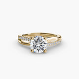 The Split Shank Pavé Solitaire